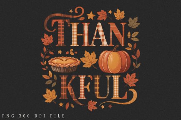 Cute Fall Thankful PNG: Autumn Design Essentials