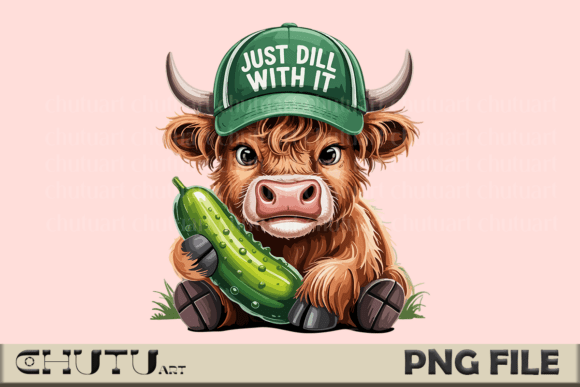 Dill Cow PNG: Unleash Farmhouse Charm in Your Designs
