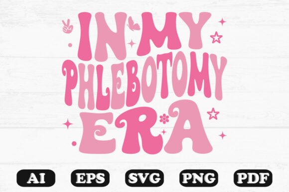 Phlebotomy Era Retro Design: A Groovy Wavy Graphic Bundle