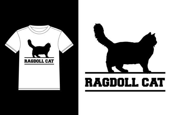 Ragdoll Cat T-shirt Design Template: Instant Creative Files