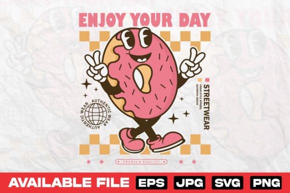 Sweet Street Style: Designing with a Donut Cartoon Character