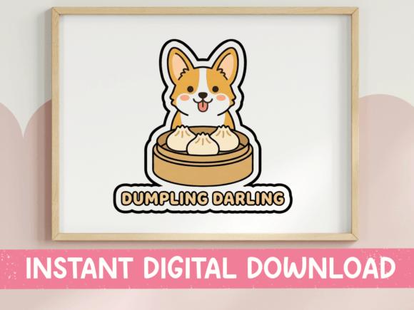 The Dumpling Darling Corgi: A Kawaii Design for Every Project