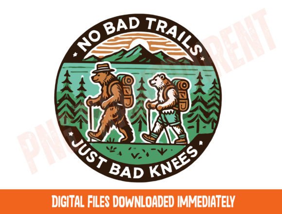 Trendy Vintage Outdoor PNG: Bears, Nature & Retro Adventure