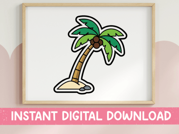 Tropical Palm Tree Sticker: Your Go-To Design Asset